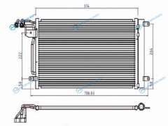 ST-VW01-394-0 Радиатор кондиционера AUDI A1 10-  SEAT IBIZA 08- SKODA FABIA 1.2T1.6TD 07- VW POLO SEDANHBK