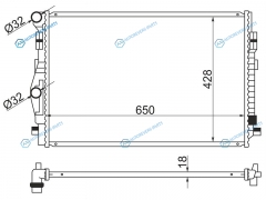SD0007 Радиатор AUDI A3S3 12-SKODA OCTAVIA 13-VOLKSWAGEN GOLF 12-PASSAT B8 14-