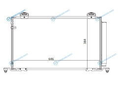 ST-TY25-394-A0 Радиатор кондиционера TOYOTA AVENSIS AZT25 03-08 12AZ LHD