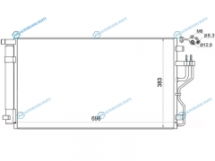 ST-HY14-394-0 Радиатор кондиционера HYUNDAI IX35KIA SPORTAGE 10-