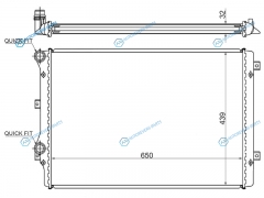 VW0008-1 Радиатор VOLKSWAGEN GOLF* 03- JETTA 05-PASSAT* 05- TOURAN 03-AUDI A3 03-12AUDI TT 06-SKODA SUP