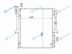 MC000L200 Радиатор MITSUBISHI L200 TRITON 06- PAJERO SPORT 08- 2.5D(26mm)