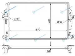 TY0004-40 Радиатор TOYOTA RAV4 13- 2ADFHV