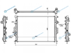 SG-FD0003-07 Радиатор FORD MONDEO 1.8TD2.0T2.0TD2.2TD2.5T 07-FOCUS III 2.0TD 11-S-MAXGALAXY 1.6T2.0T