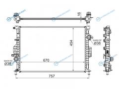 SG-FD0003 Радиатор FORD C-MAX 10-FORD FOCUS III 1.6TFORD GALAXY 06-FORD KUGA 08-FORD MONDEO IV 07-