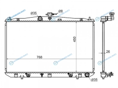 TY0003-RX350 Радиатор LEXUS RX350 09-