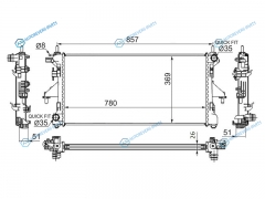 SG-PG0009-06-R Радиатор FIAT DUCATOPEUGEOT BOXERCITROEN JUMPER 2.2TD3.0 06-