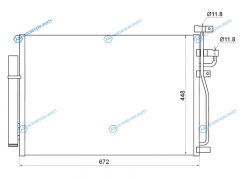 ST-CH06-394-0 Радиатор кондиционера CHEVROLET CAPTIVAOPEL ANTARA 2.43.2 06-