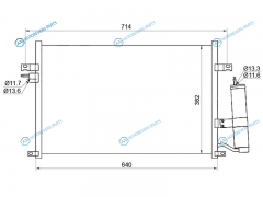 ST-CVW1-394-0 Радиатор кондиционера DAEWOOCHEVROLET LACETTISUZUKI FORENZA 04-