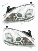 PF-SN-442-1135-CR Фара OPEL CORSA C 00-07 хром линза диоды тюнинг комплект R+L