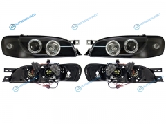 PF-SN-220-1165-BL Фара SUBARU IMPREZA 92-00 цельная черный диодный тюнинг комплект R+L