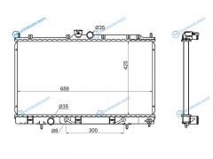 MC00088-2R Радиатор MITSUBISHI OUTLANDERAIRTREK 4G63T4G934G94 01-06