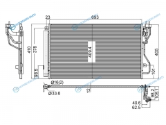 ST-KA51-394-0 Радиатор кондиционера KIA OPTIMA 15-