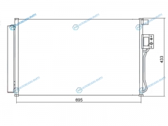 ST-HY06-394-0 Радиатор кондиционера HYUNDAI SANTA FE 06-