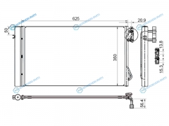 ST-BM90-394-A0 Радиатор кондиционера BMW 1-SERIES E87 04-  3-SERIES E90 05- X1 E84 09- (DIESEL)