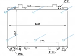 TY0050-2R Радиатор TOYOTA TOWN ACE NOAHLITE SR45 3S-FE 1996-