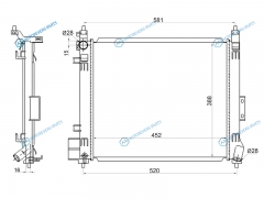 NS0001-E12-1 Радиатор NISSAN NOTE 12- CVT
