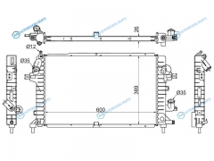 OP0006-04-D2 Радиатор OPEL ASTRA H 1.3TD1.7TD1.9TD 2005-2010  ZAFIRA B 1.7TD1.9TD 20