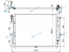 ST-LR05-394-B0 Радиатор кондиционера LAND ROVER DISCOVERY IV 09-16RANGE SPORT 3.0TD 09-