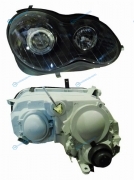 ST-440-1141BR Фара MERCEDES W203 04-05 хрусталь. тонировка. неоновое кольцо