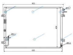 ST-KA55-394-0 Радиатор кондиционера KIA SORENTO 02-09