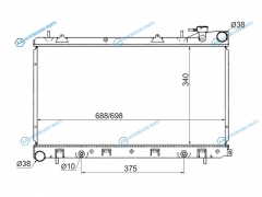 SB0001-99-2R Радиатор SUBARU FORESTER 98-02IMPREZA 99-