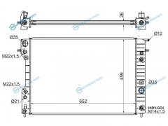 OP0005 Радиатор OPEL OMEGA B 2.52.63.03.2 94-04CADILLAC CATERA 3.0 94-02