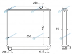 TY0060-2 Радиатор TOYOTA DYNATOYOACE 97-02 15B-F BU102