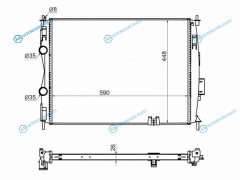 SG-NS0013 Радиатор NISSAN QASHQAI 1.6 06-