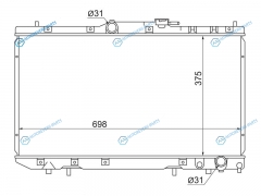 TY0002-CT210-2R Радиатор TOYOTA CORONA PREMIOCARINAAVENSISCALDINA 96-02 DIESEL