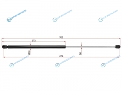 ST-A2208800329 Амортизатор капота MERCEDES S-CLASS W220 98-05