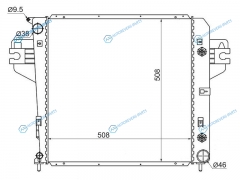 JP0004-01-3.7 Радиатор JEEP CHEROKEELIBERTY 3.7 01-07