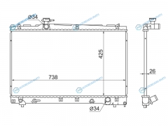 TY0002-ACM20-2R Радиатор TOYOTA VOXYNOAHIPSUMAVENSIS VERSO 01-