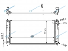 NS0019 Радиатор NISSAN LEAF 11-