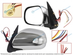 ST-TY74-940-C2 Зеркало TOYOTA HIACEQUANTUM 05- LH складное. обогрев. поворот. подсветка. 11конт. хром