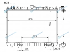 NS0005-VQ30 Радиатор NISSAN PRESAGEBASSARA VQ30DE 98-03