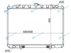 NS0005-12-2R Радиатор NISSAN RNESSAPRESAGEBASSARASERENA SR20. YD25LIBERTYPREIRIE M12 98-02