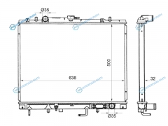 MC0066-2.8-1 Радиатор MITSUBISHI CHALLENGERMONTERO SPORT 2.8 96-02 DIESEL(уценка)