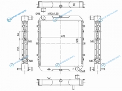 MZ0088 Радиатор MAZDA TITAN 89- без горловины VS (SL)