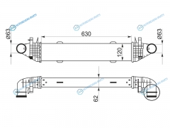 ST-A2045000500 Радиатор интеркулера MERCEDES BENZ C-CLASS W204 06-14E-CLASS W212 09-