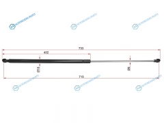 ST-51238240596 Амортизатор капота BMW 7-SERIES E65 01-08