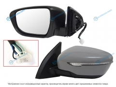 ST-DT66-940-2 Зеркало NISSAN QASHQAI 14- LH обогрев. поворот. 7 контактов