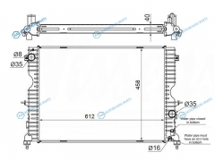 LR0001-97 Радиатор LAND ROVER DISCOVERY II 2.5 TD 97-04