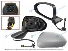 ST-OP09-940-2 Зеркало OPEL CORSA 07-14 LH обогрев. 5 контактов
