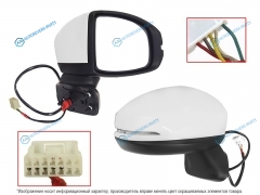 ST-HD77-940-1 Зеркало HONDA FIT 13- RH поворот. 5контактов