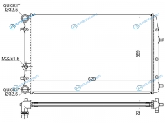 VW0011-1 Радиатор VOLKSWAGEN POLO 02-SKODA ROOMSTER 06-