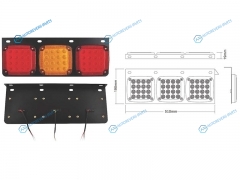 SD-2017-12V Фонарь задний UNIVERSAL 12V (510x190x65mm) диодный