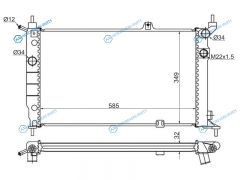 OP0006-FMT Радиатор OPEL ASTRA F 1.41.61.82.0 91-97
