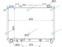TY0050-1.8-2R Радиатор TOYOTA TOWN ACE NOAHLITE KR4 7K 1996-