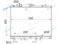 MC0066-2.8-2R Радиатор MITSUBISHI CHALLENGERMONTERO SPORT 2.8 96-02 DIESEL (пластинчатый)